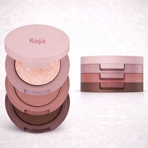 Kaja Beauty Bento Bouncy Shimmer Eyeshadow Trio - Chocolate Dalhia- Neutral